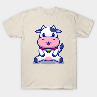 Cute Cow Sitting T-Shirt